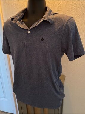 Volcom Men's Polo in Heather Blue
